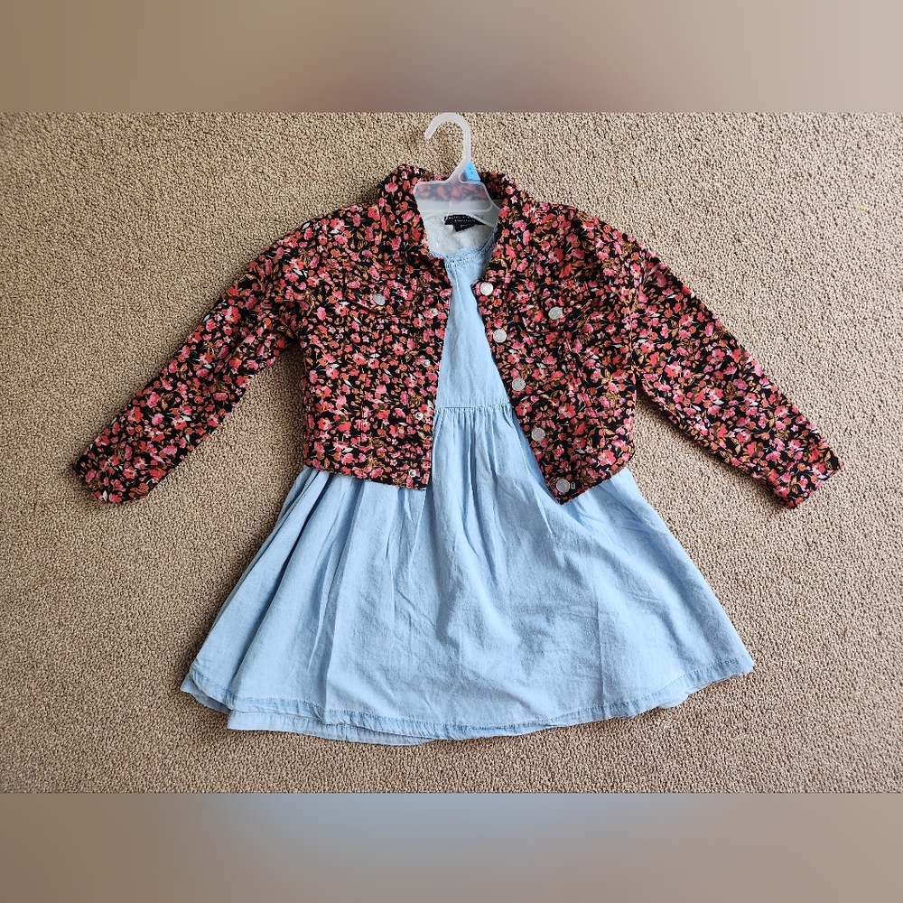2 NWT Girl Dress Jacket Outfit Sets